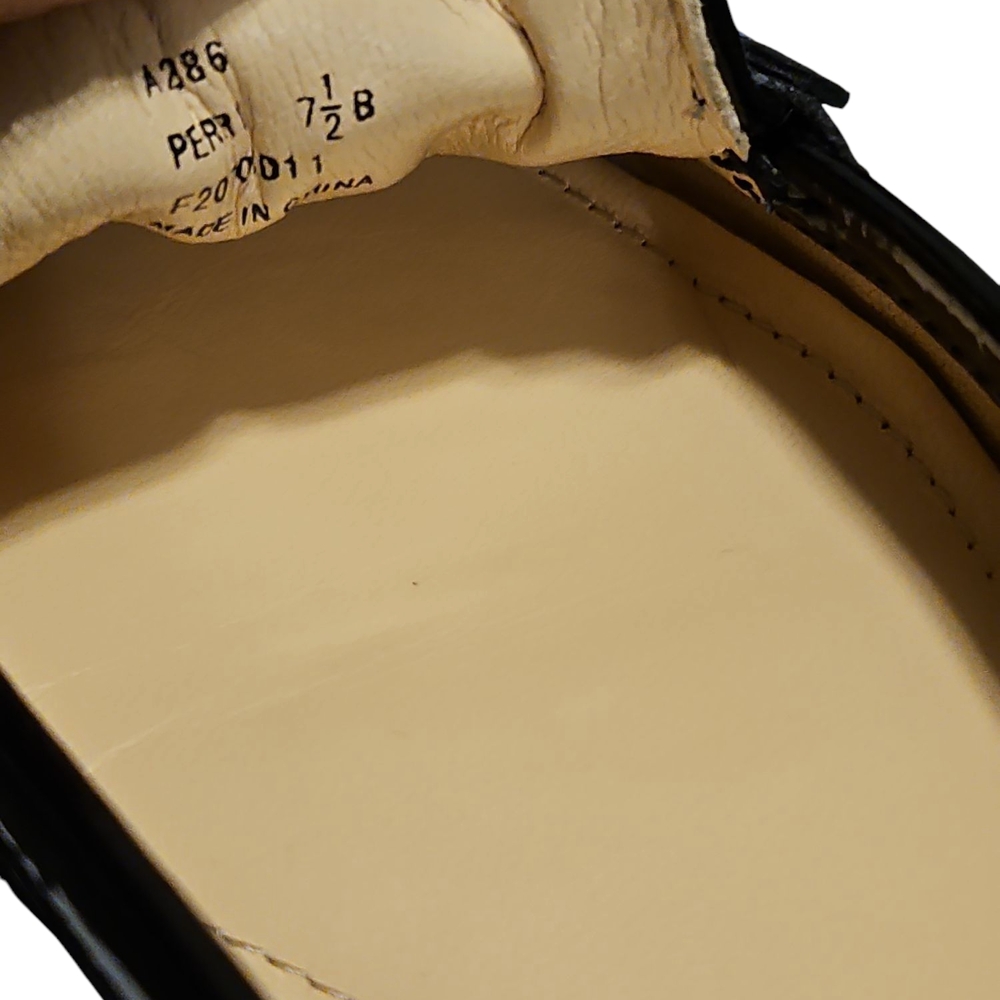 Coach Black Leather Slip-On Flats - Picture 5 of 6